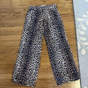 Leopard Print Wide-Leg Pants from PacSun